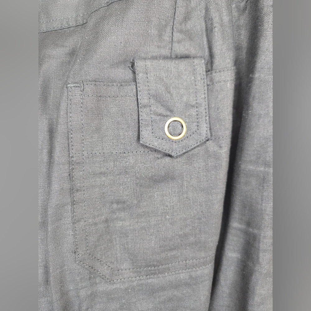 VENUS Size 14 The Luna Fit Black Trousers 100% Linen - Picture 2 of 11